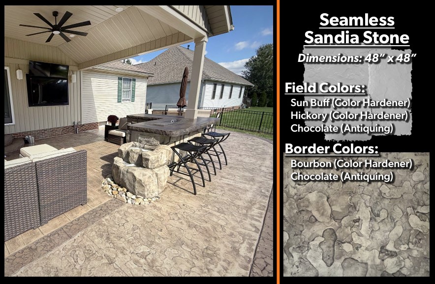 DECO-CRETE CONCRETE STAMP KIT - SANDIA STONE SEAMLESS